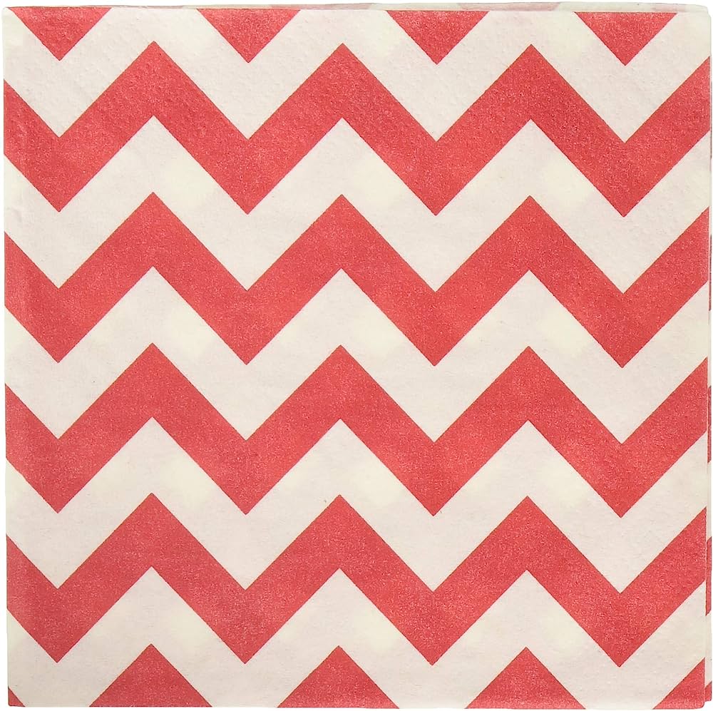 Servilleta CH Chevron Rojo C/16