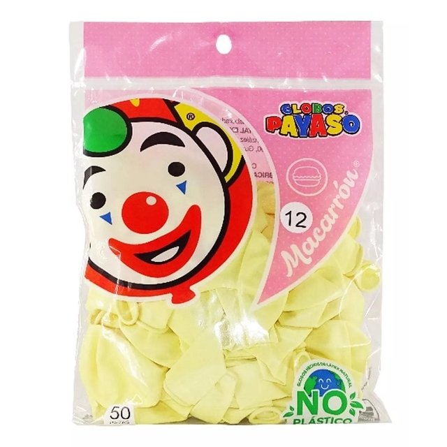 Bolsa De Globos 12" Macarron Vainilla C/50