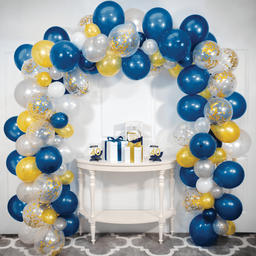 Balloon Garland Navy Gold Silver C/1