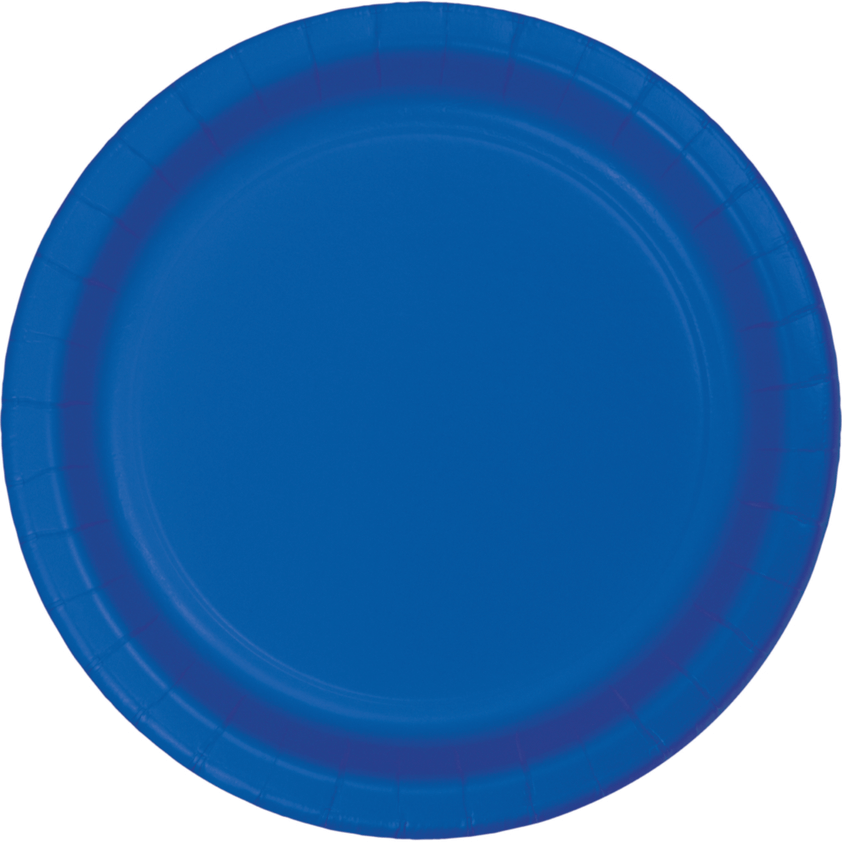 Plato 9" Carton Azul Rey C/8