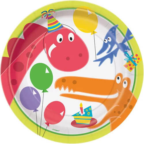 Plato 9" Dino Party C/8