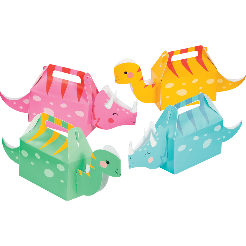 Treat Boxes Gril Dino Party C/4