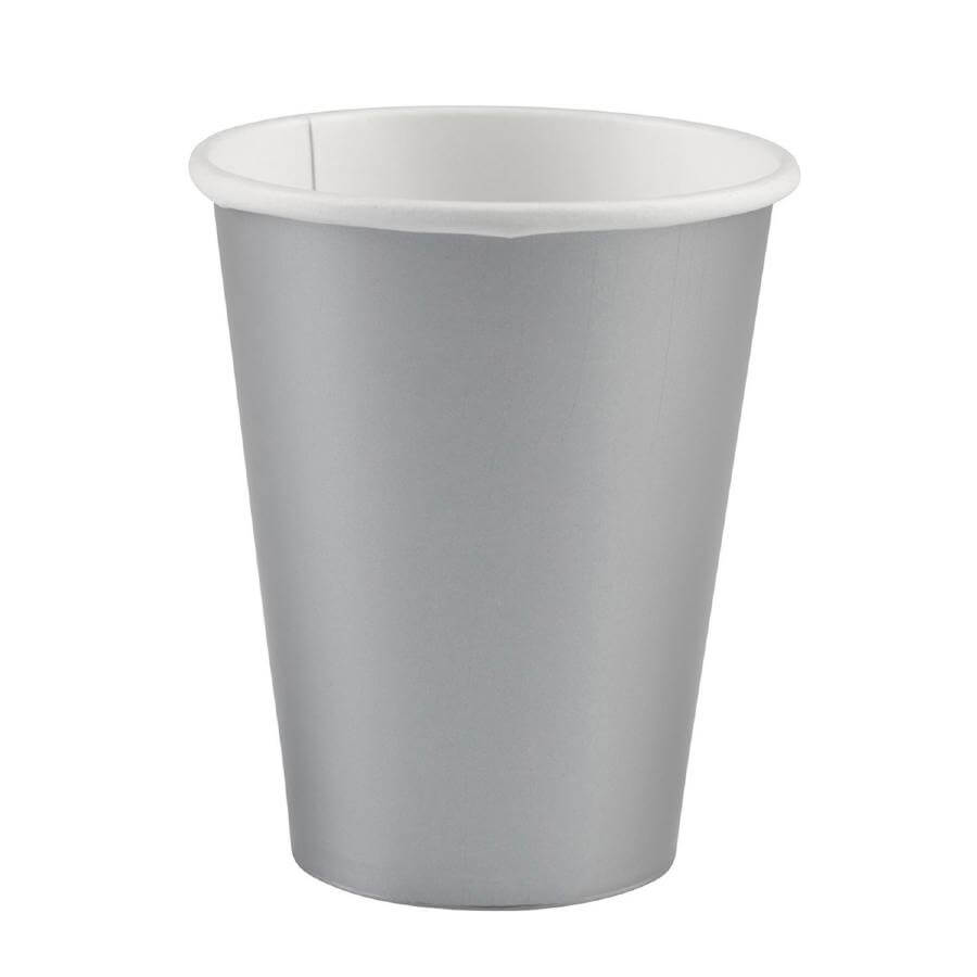 Vaso 9oz Carton Plata C/8