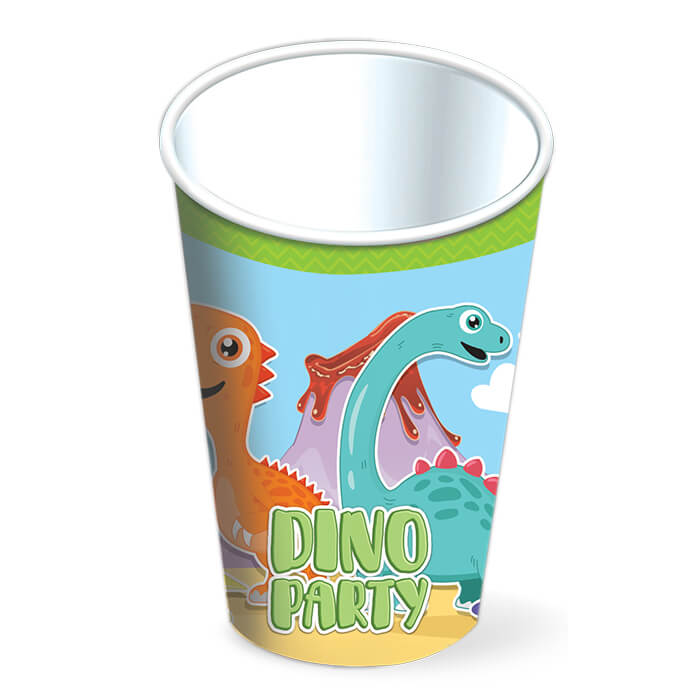 Vaso 9oz Dino Party C/8