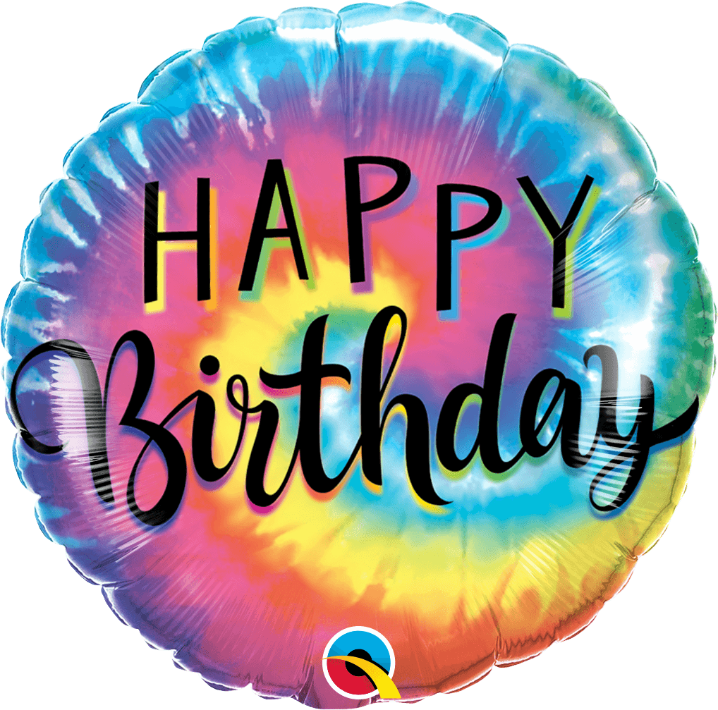 Globo 18" Birthday Tie Dye Espirales C/1