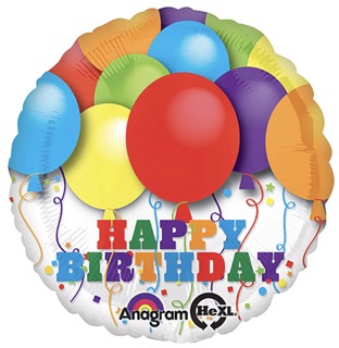 Globo 18" Globos Happy Birthday C/1