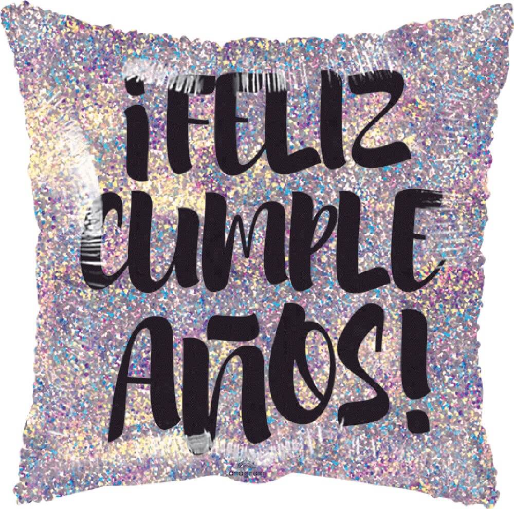 Globo 18" Feliz Cumpleaños Plata C/1