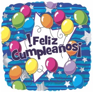 Globo 18" Globos Feliz Cumple" C/1