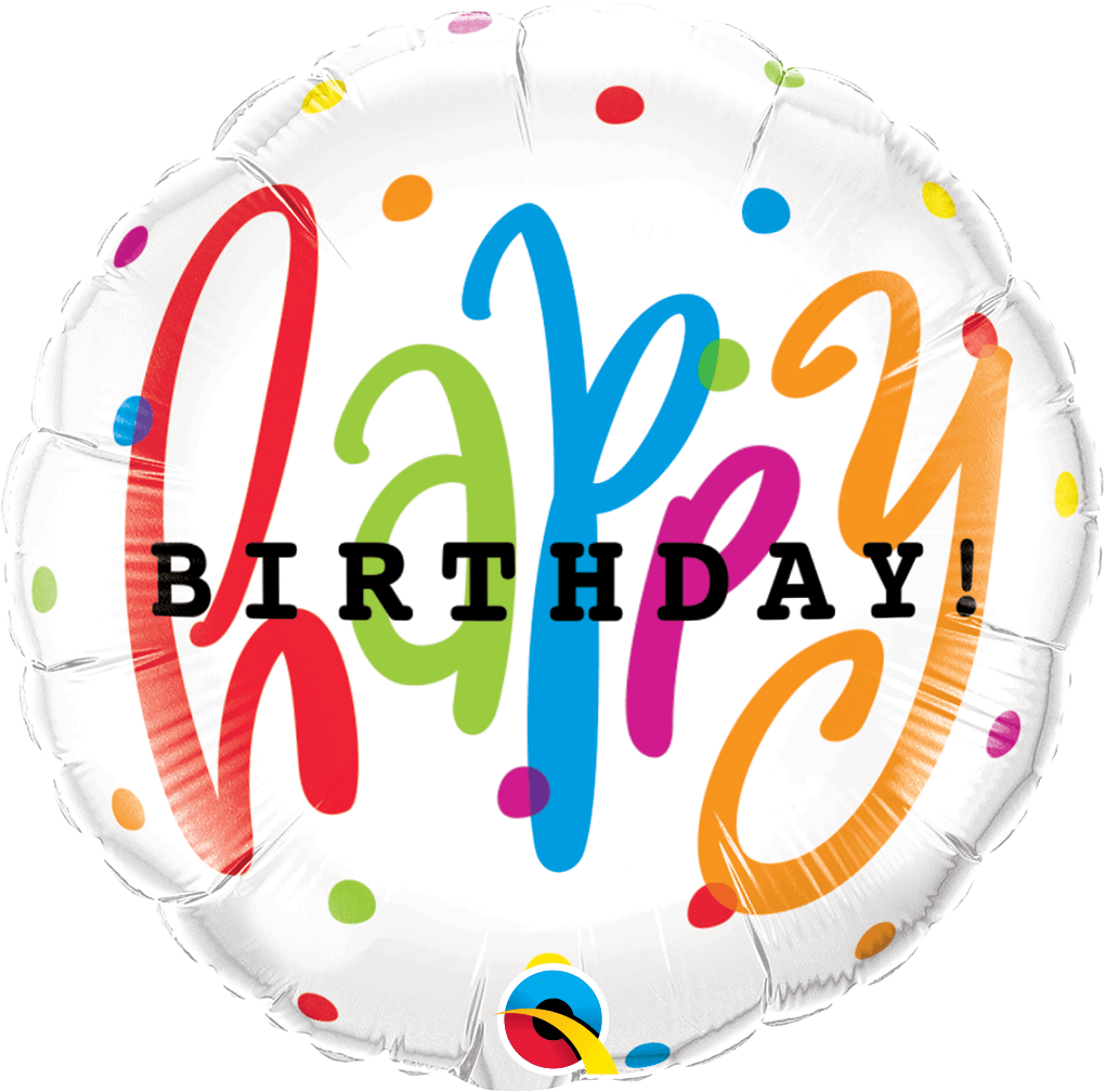 Globo 18" Happy Birthday Puntos C/1