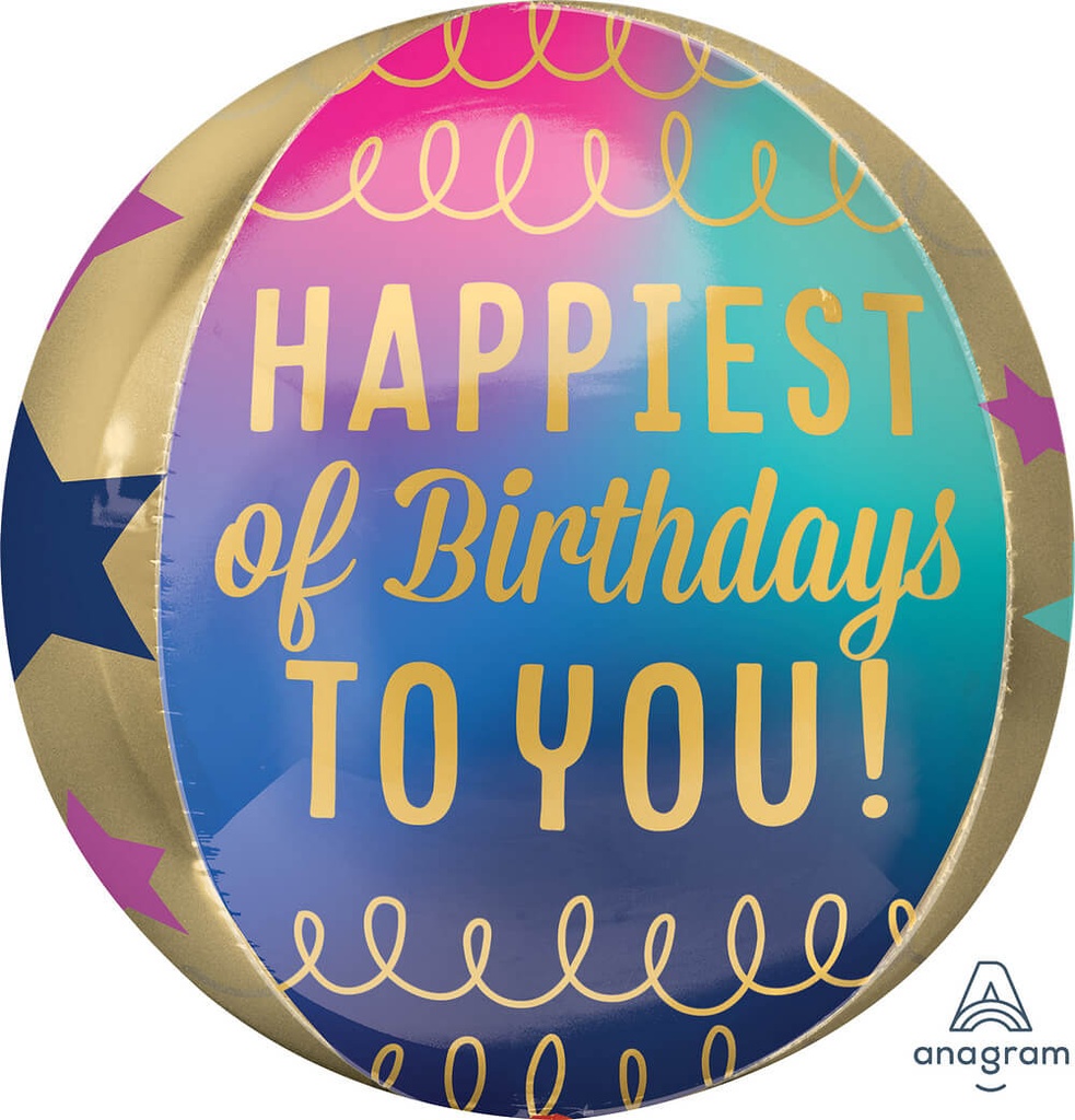 Orbz Birthday Stars And Gold