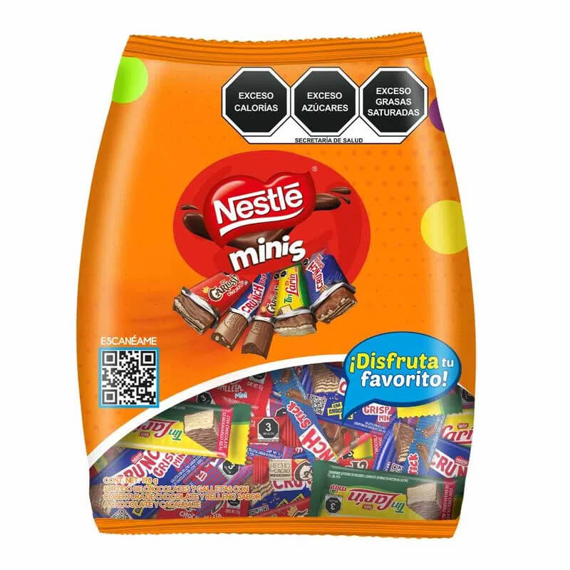 Paquete Chocolate Nestle Minis 198g