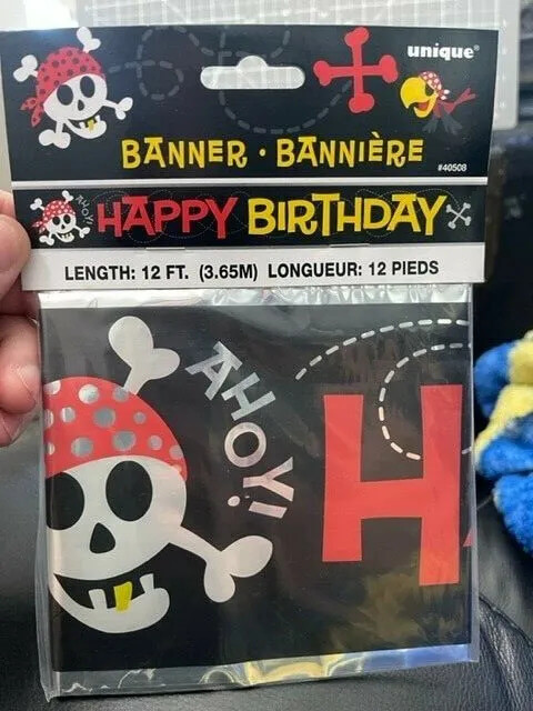 Banner Happy Birthday Pirata C/1