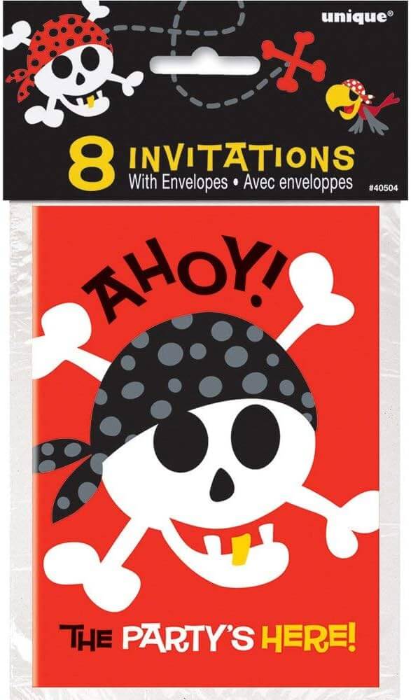 Invitacion Piratas C/8