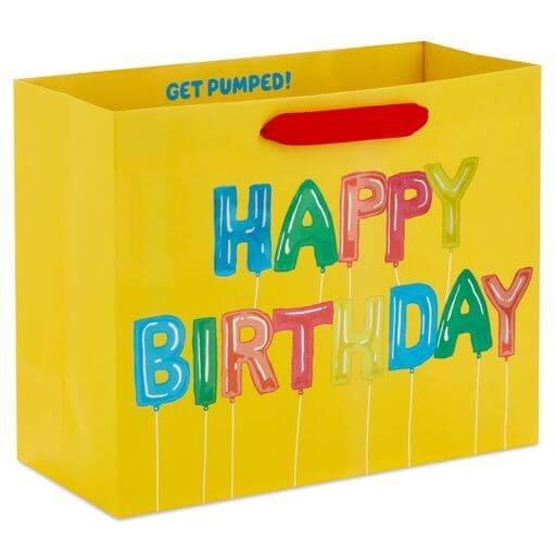 Bolsa Mediana Happy Birthday Amarilla C/1