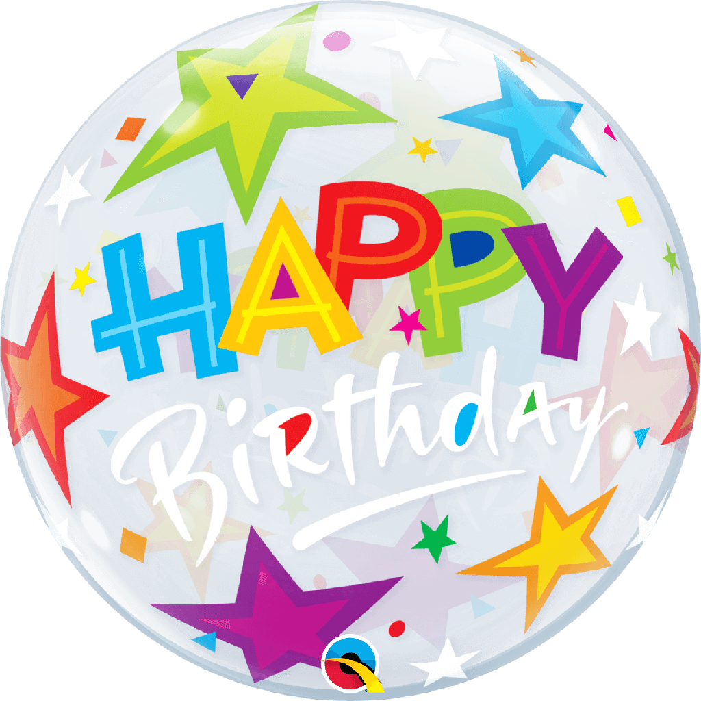 Burbuja 22" Birthday Estrellas C/1
