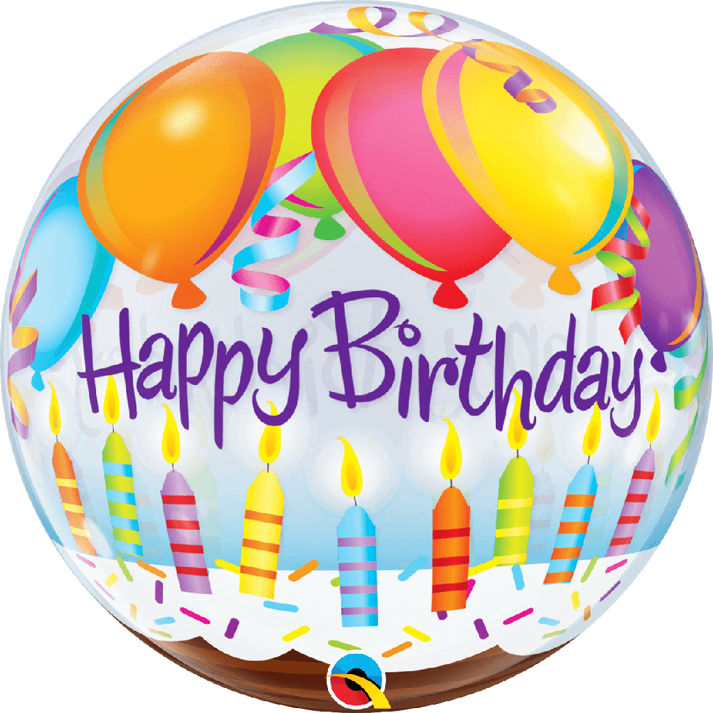 Burbuja 22" Happy Birthday Velas