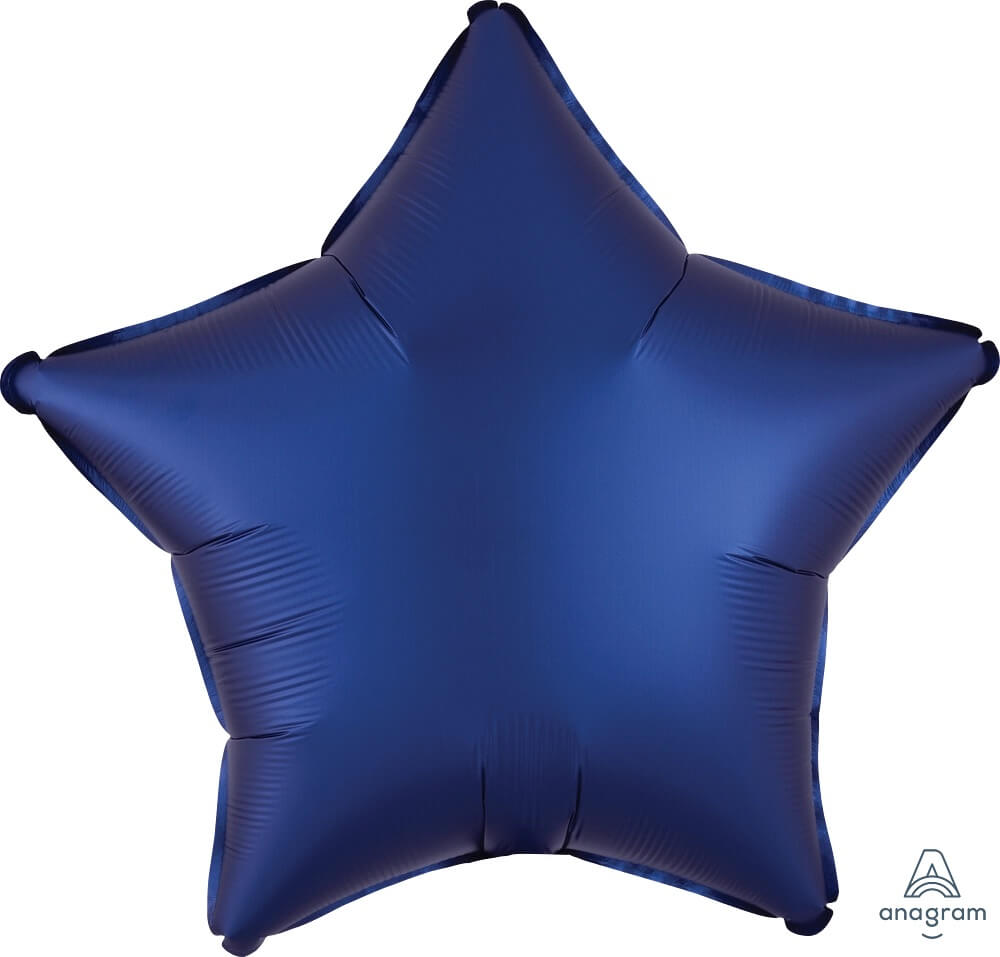 Globo 18" Estrella Azul Navy Mate C/1