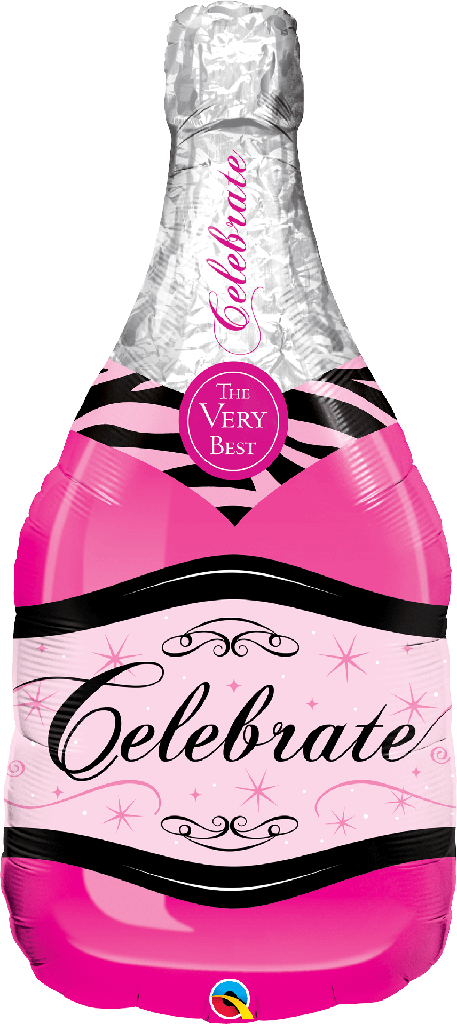 Globo 36" Botella Celebrate Rosa C/1