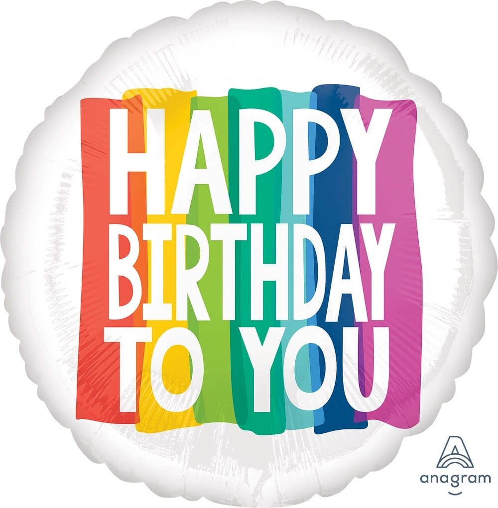 Globo 36" Happy B-day Rainbow C/1
