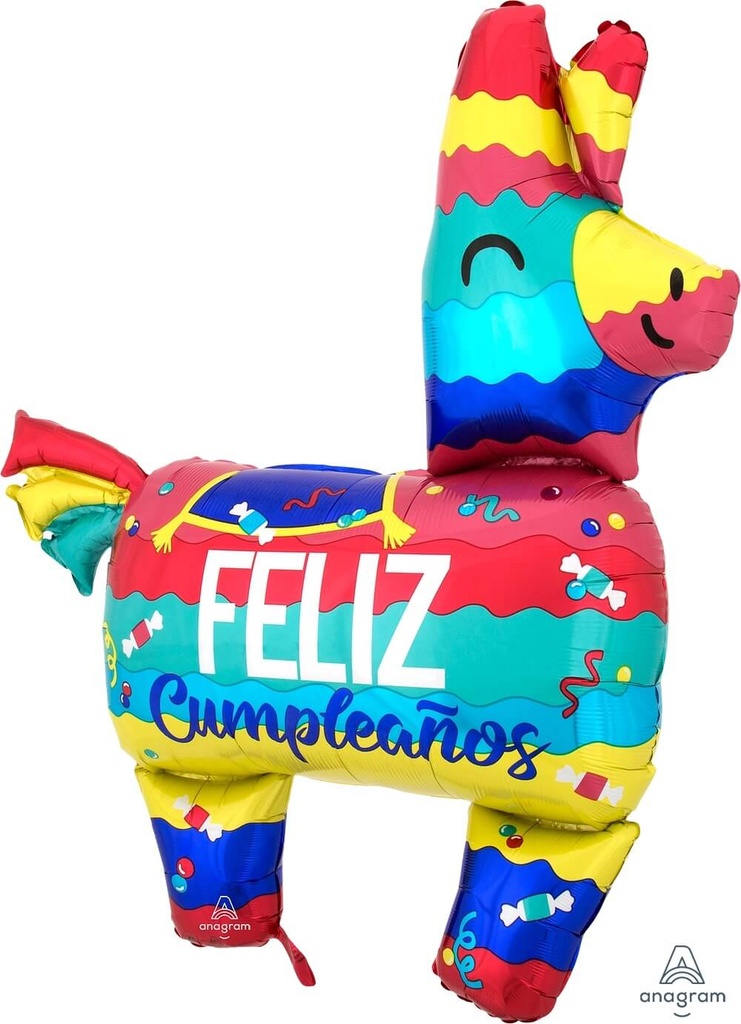 Globo 36" Llama Feliz Cumpleaños Piñata C/1