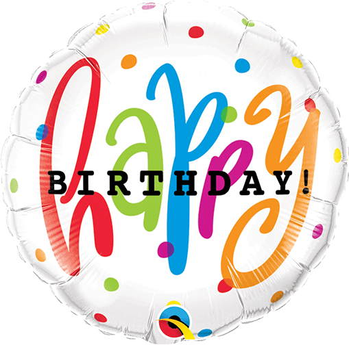 Globo 9" Happy Birthday Punto C/1