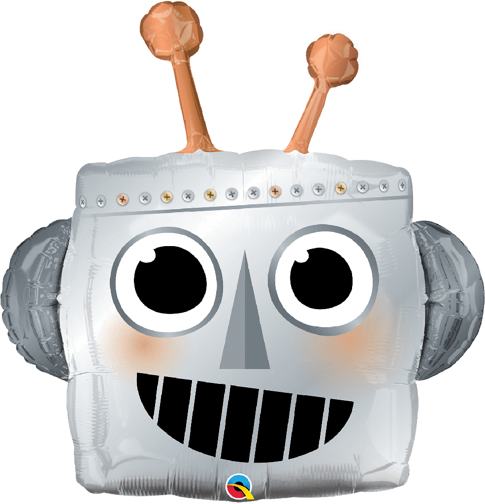 Globo 36" Cabeza De Robot C/1