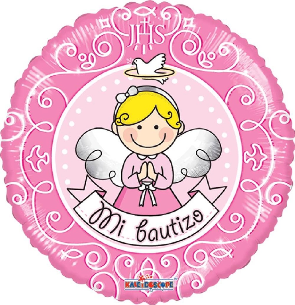 Globo 18" MI Bautizo Rosa C/1
