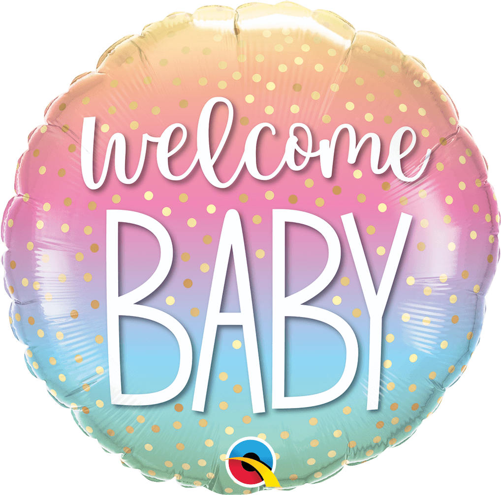 Globo 18" Welcome Baby Confeti C/1