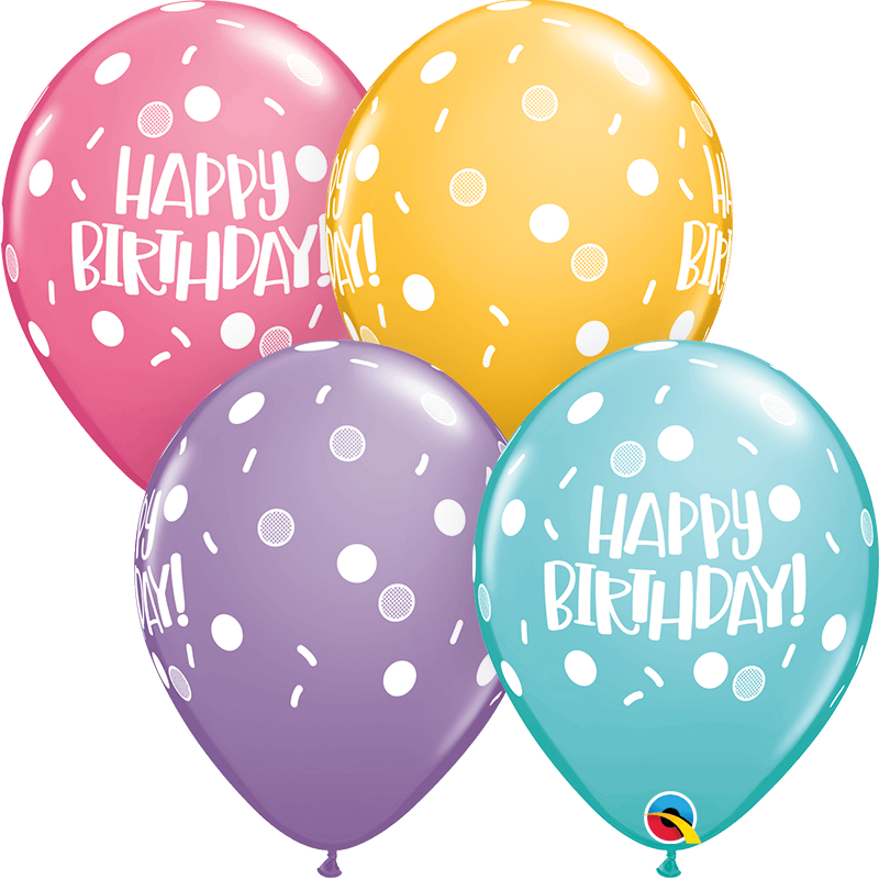 Globo 12" BDay Puntos y Chispas C/1