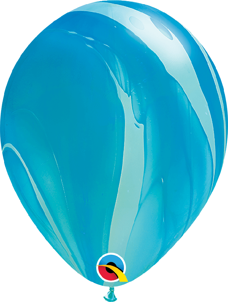 Globo 12" Colores Agata Azul C/1