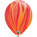 Globo 12" Colores Agata Rojo/Naranja C/1