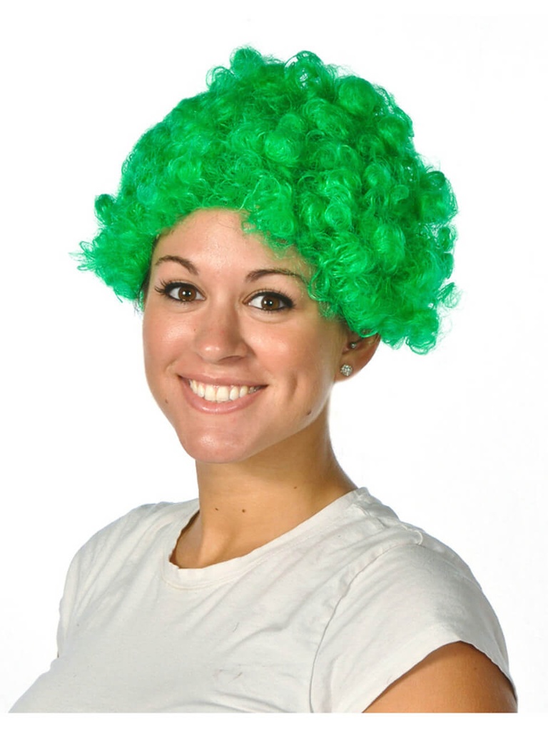 Peluca Verde Rizos C/1