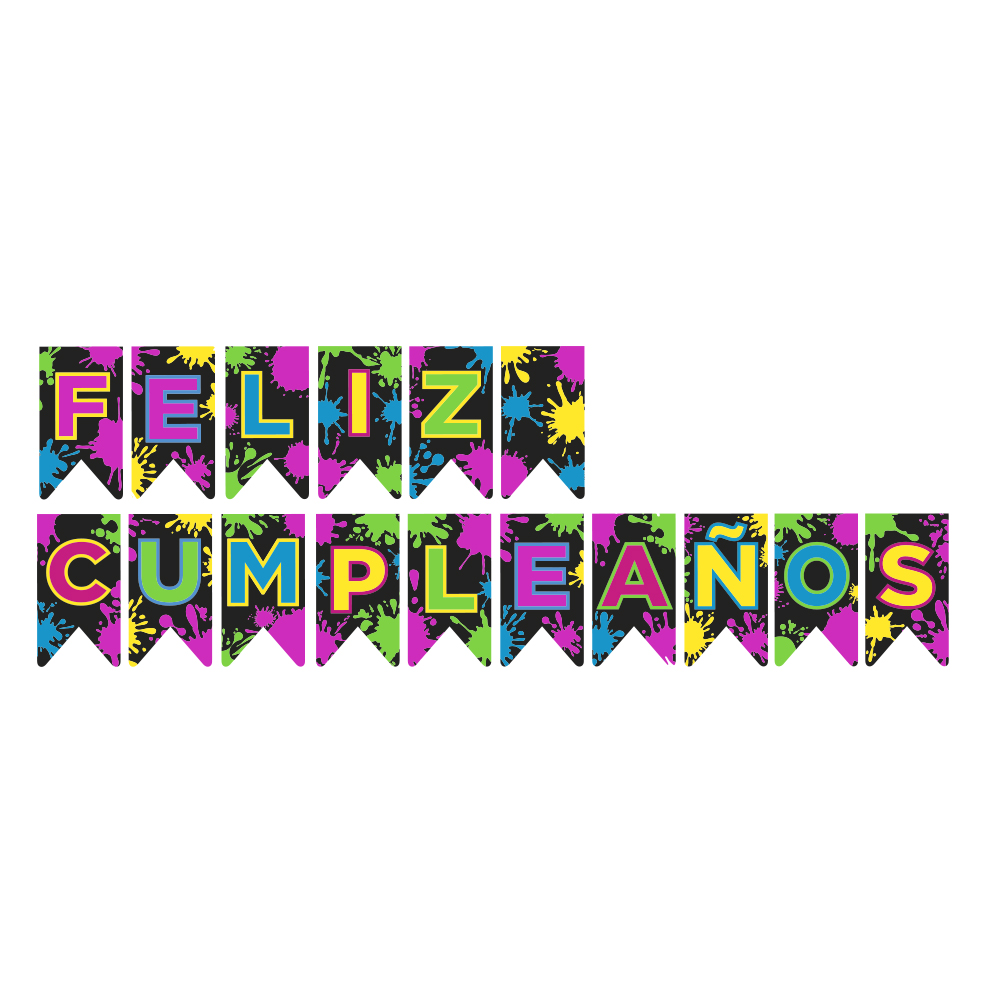 Banner Feliz Cumpleaños Neon