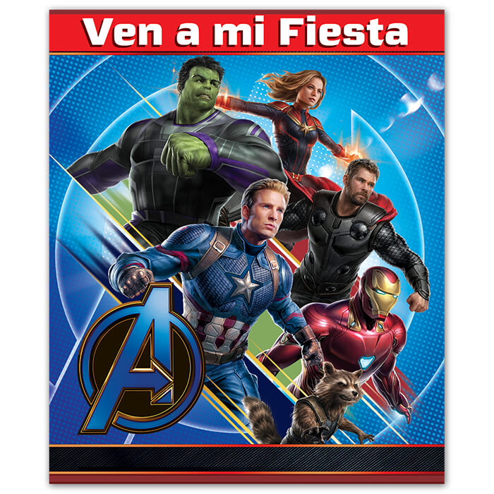 Invitaciones Avengers Endgame C/6