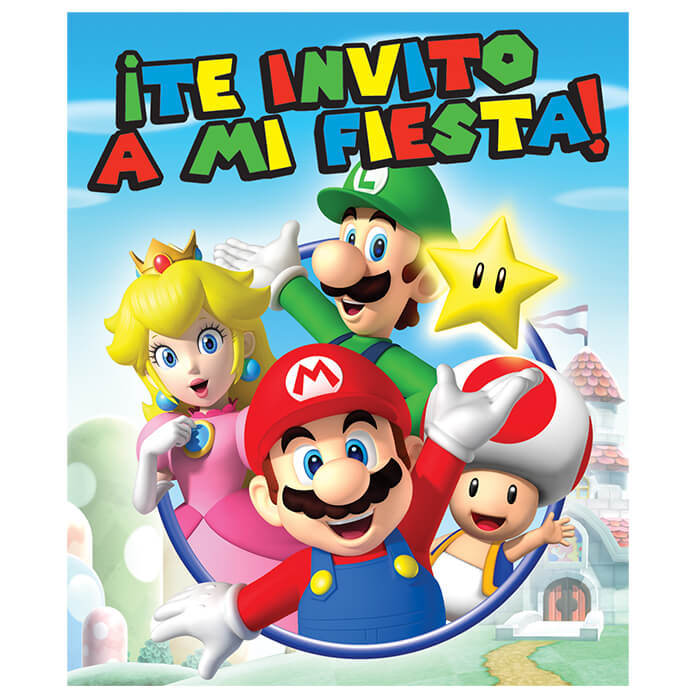 Invitacion Super Mario C/6