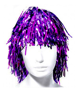 Peluca Metalica Morado C/1