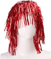 Peluca Metalica Rojo C/1
