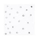 Servilleta CH Foil Dots Blanco / Plata C/16
