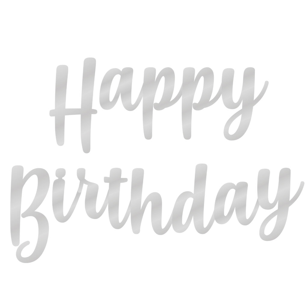 Letrero Plata HBD C/1