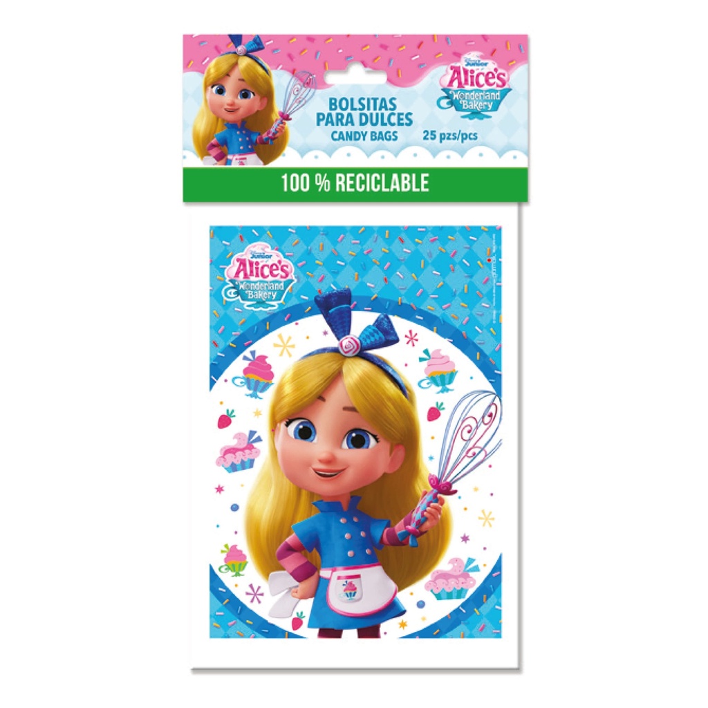 Bolsa Para Dulces Alice Wonderland C/25