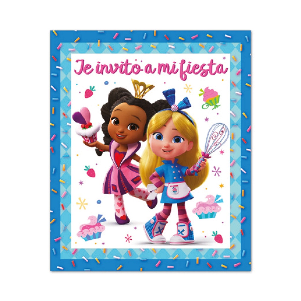 Invitacion Alice Wonderland C/6