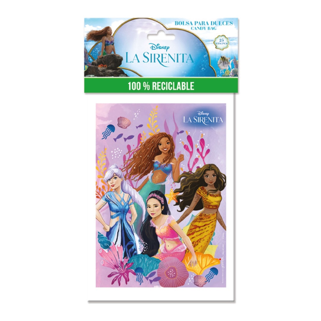 Bolsa Para Dulces Little Mermaid C/25