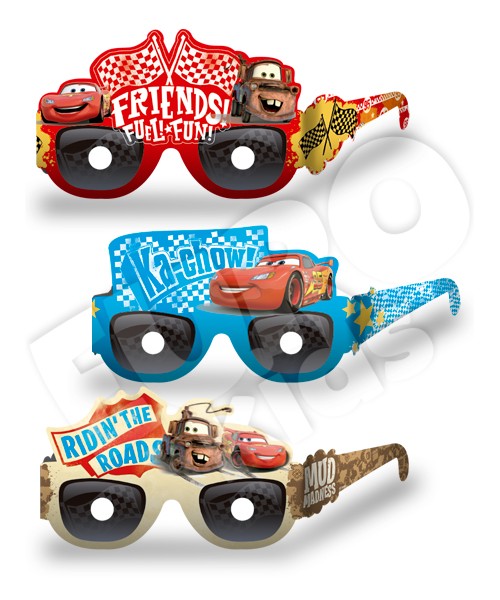Lentes De Carton Cars C/6