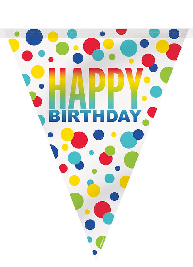 Banner Banderines Rainbow HBD C/12