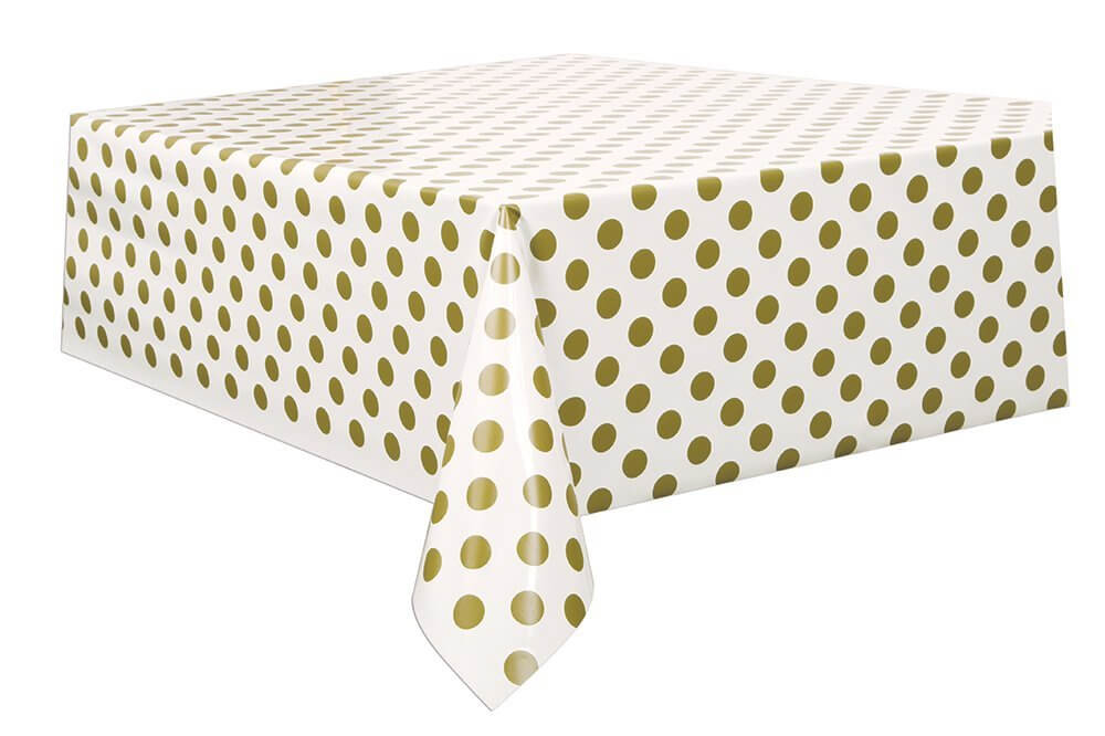 Mantel Polka Dots Dorado C/1