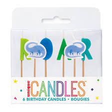 Birthday Candles Dinosaurio Roar C/6