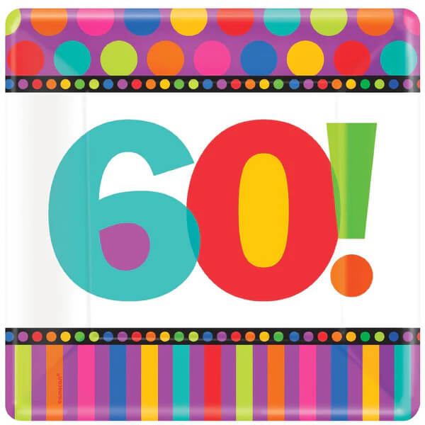 Plato 9" Cuadrado Edades 60 C/8