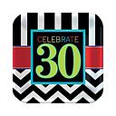 Plato 9" Cuadrado Celebration Edades 30 C/8