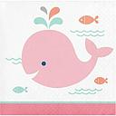 Servilleta Ch Baleine Rose Mignonne C/16