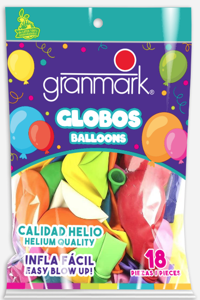 Bolsa De Globos 7" Colores Surtidos C/18